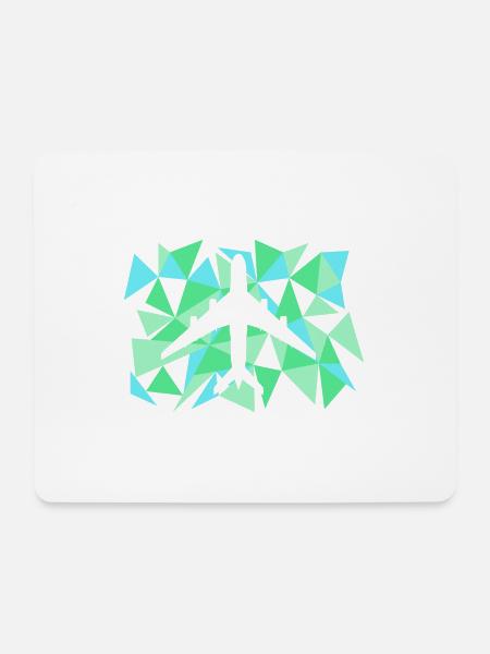 Airplane geometric travel holiday hipster gift - Mouse Pad (horizontal) - white