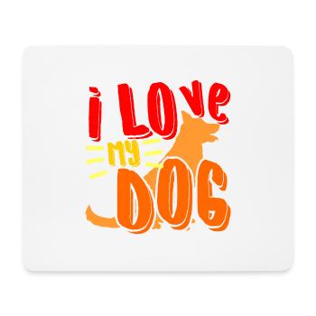 0030 lovemydog - Tapis de souris (format paysage) - blanc - Devant
