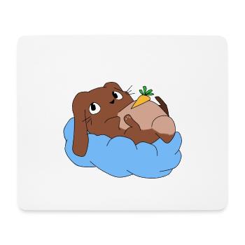 Hasi auf wolke - Mousepad (Querformat) - Weiß - Vorne