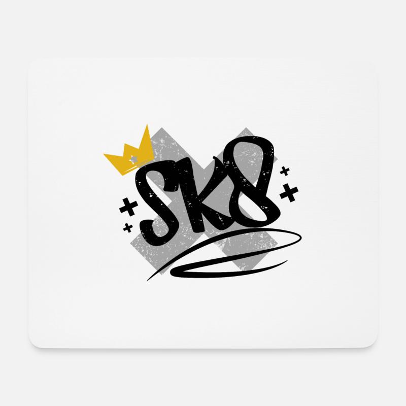 Skateboard - Mousepad (Querformat) - Weiß