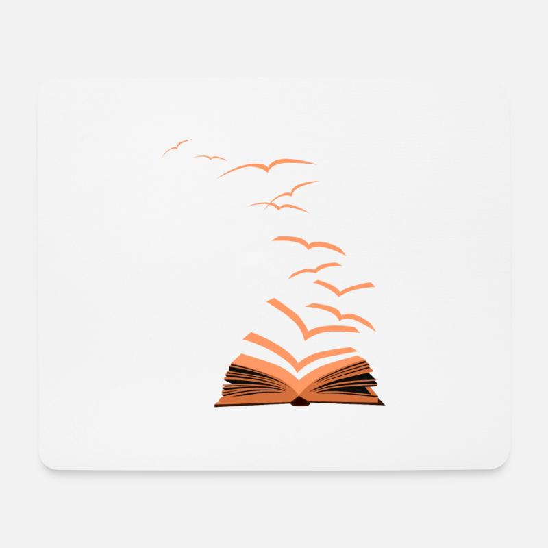Buch Shirt - Mousepad (Querformat) - Weiß