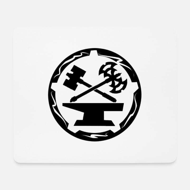 Zwergen Wappen (größer) - Mousepad (Querformat) - Weiß