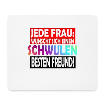 Schwuler Freund / Bester Freund - Mousepad (Querformat) - Weiß - Vorne