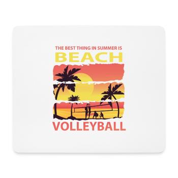 Beach Volleyball Sport Strand Sonne Urlaub Palme - Mousepad (Querformat) - Weiß - Vorne