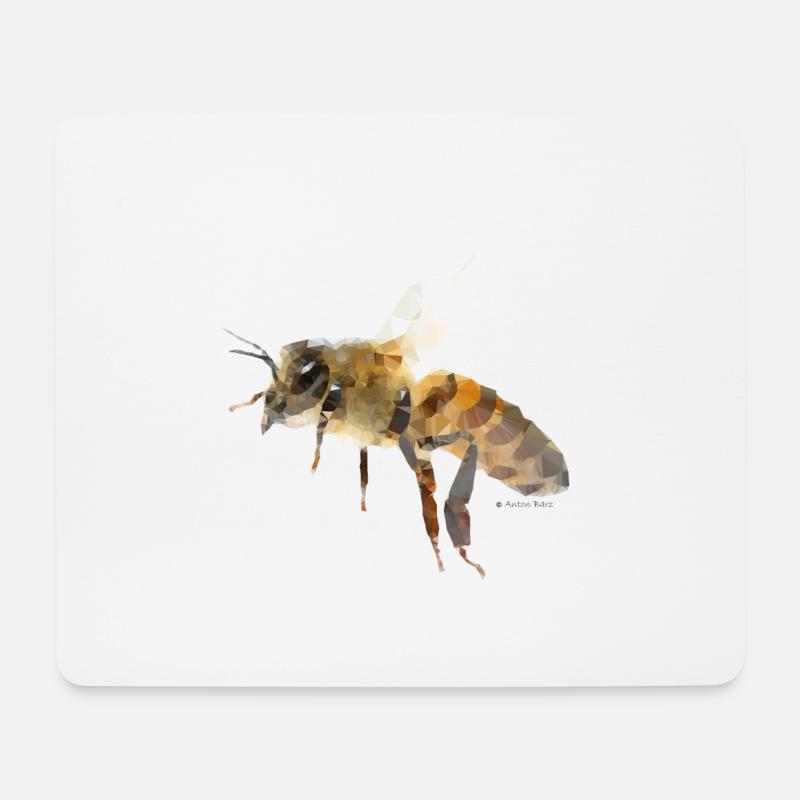 Biene - Mousepad (Querformat) - Weiß