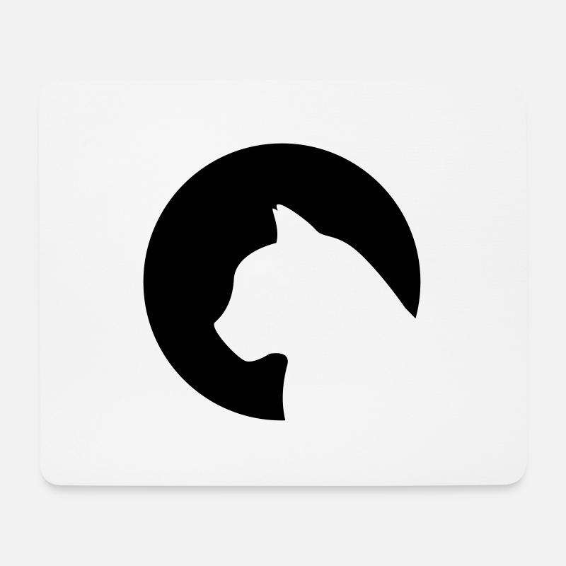 Katze - Mousepad (Querformat) - Weiß