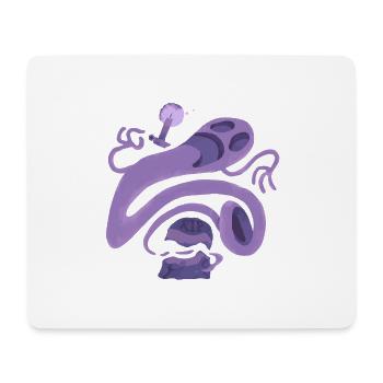 Verrückter Geist flüchtet aus Grab - Mousepad (Querformat) - Weiß - Vorne
