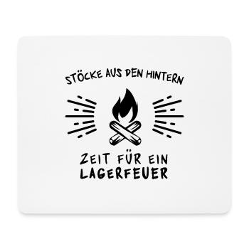 Stoecke from the butt time for a campfire - Mouse Pad (horizontal) - white - Front