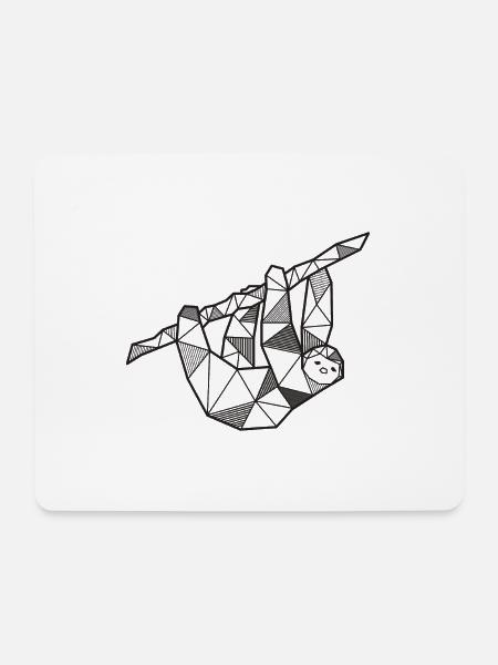 Faultier geometrisch Sloth Geschenk Tier Natur - Mousepad (Querformat) - Weiß
