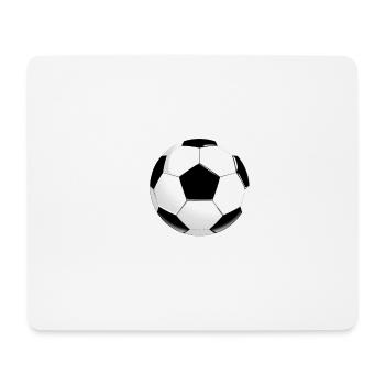 Fußball mit Herz - Mousepad (Querformat) - Weiß - Vorne