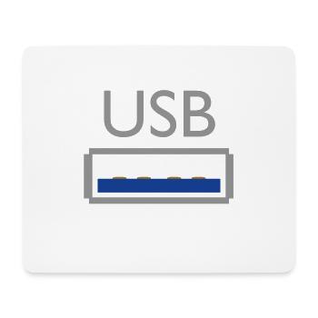 USB - Mousepad (Querformat) - Weiß - Vorne