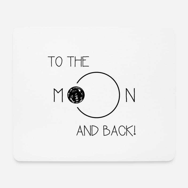 To the Moon and back! Geschekidee Mond und zurück - Mousepad (Querformat) - Weiß