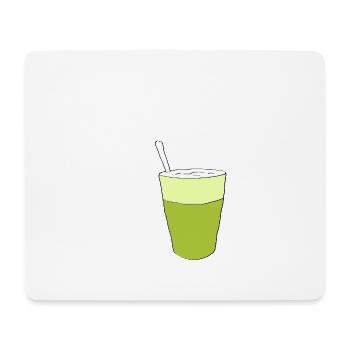 Matcha vegan Geschenk Geburtstag Matchalatte - Mousepad (Querformat) - Weiß - Vorne