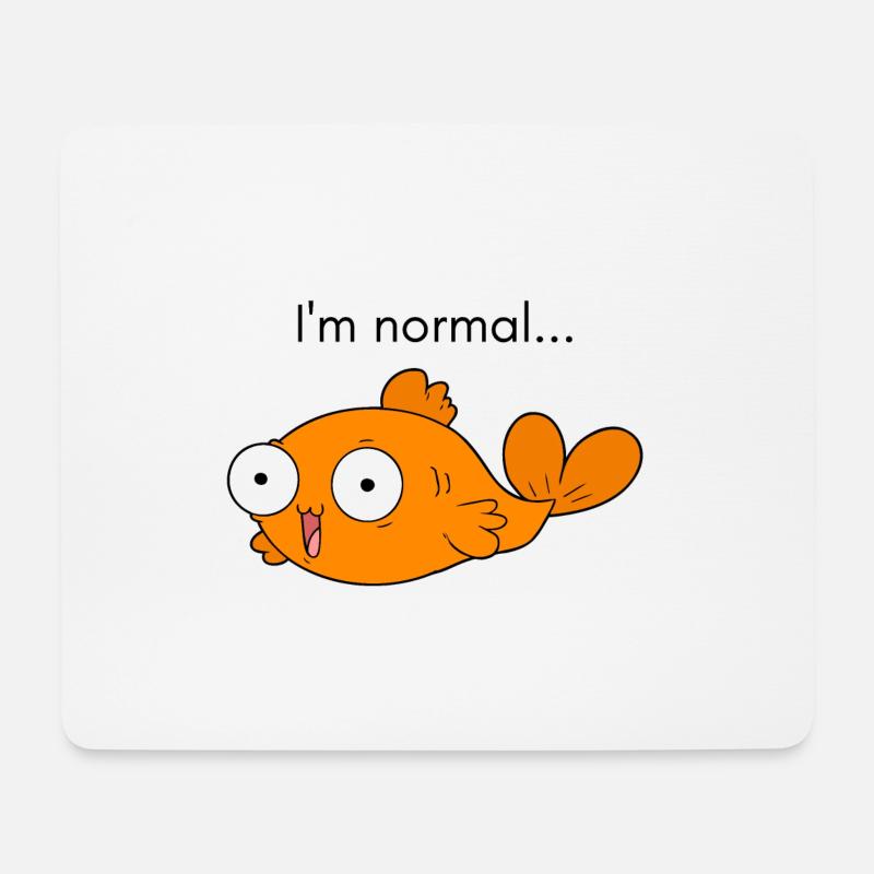 Lustiger Goldfisch Cartoon Art Fisch Geschenkidee - Mousepad (Querformat) - Weiß