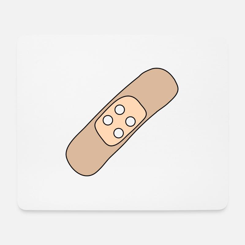 Pflaster, Wunde, Verletzung, Heilung, Geschenkidee - Mousepad (Querformat) - Weiß