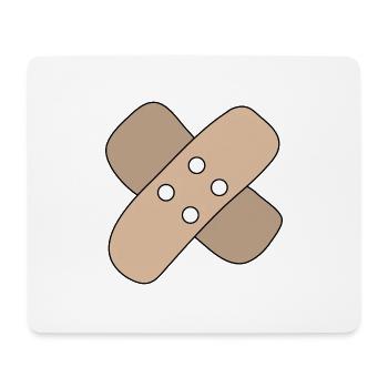 Patch, blessure, blessure, guérison, idée cadeau - Tapis de souris (format paysage) - blanc - Devant