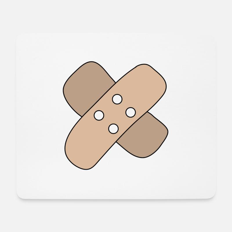 Pflaster, Wunde, Verletzung, Heilung, Geschenkidee - Mousepad (Querformat) - Weiß