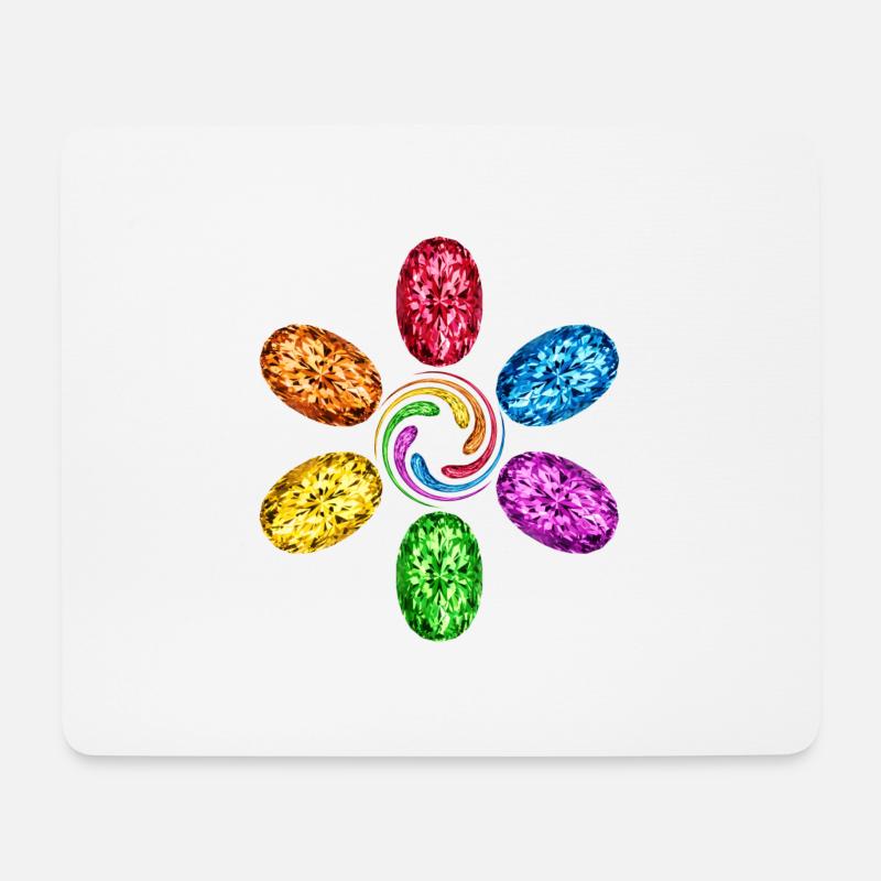 Unendlichkeit Infinity Chakra Steine Spirale Magie - Mousepad (Querformat) - Weiß