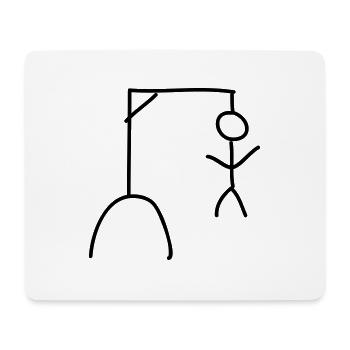 Galgenmänchen - Mousepad (Querformat) - Weiß - Vorne