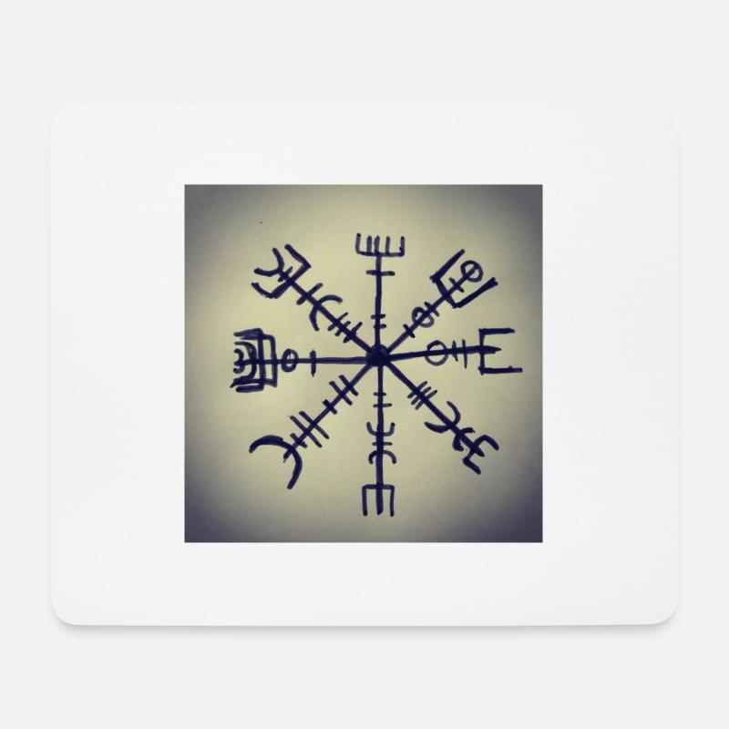 Runes vikings - Tapis de souris (format paysage) - blanc