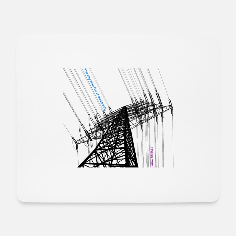 Electric Sky - Mousepad (Querformat) - Weiß