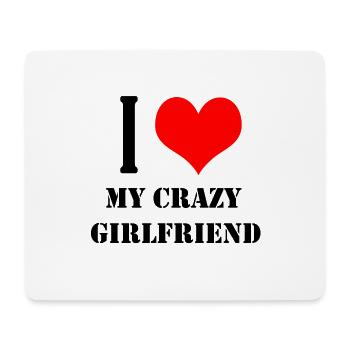 girlfriend - Mouse Pad (horizontal) - white - Front