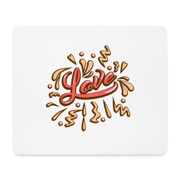 Love love - Mouse Pad (horizontal) - white - Front