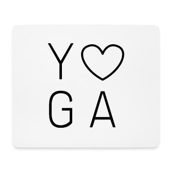 I love Yoga - Mousepad (Querformat) - Weiß - Vorne