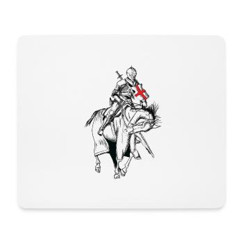Chevalier - Croisé - Chevalier - Épée - Tapis de souris (format paysage) - blanc - Devant