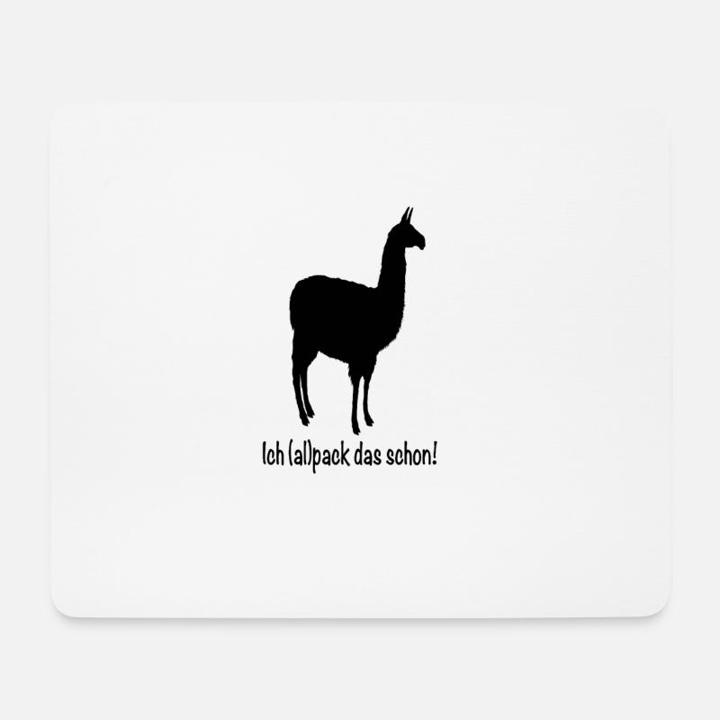 Alpaka pack - Mousepad (Querformat) - Weiß