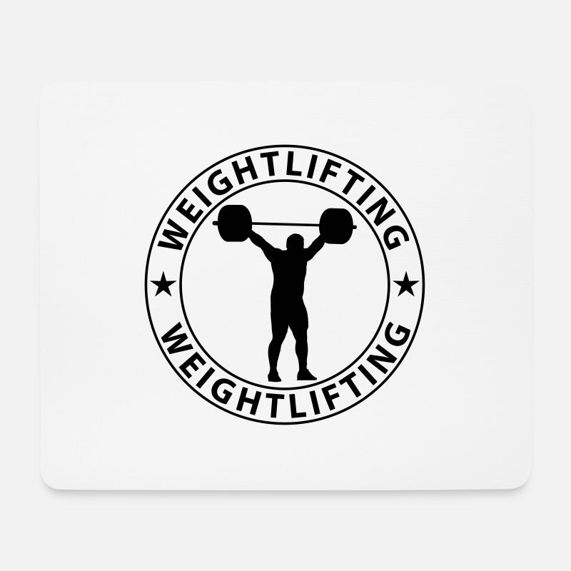 Weightlifting - Mousepad (Querformat) - Weiß