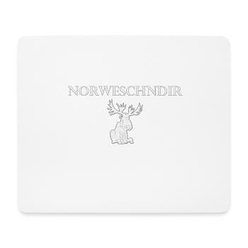 Norweschendir Saxony funny gift home love - Mouse Pad (horizontal) - white - Front