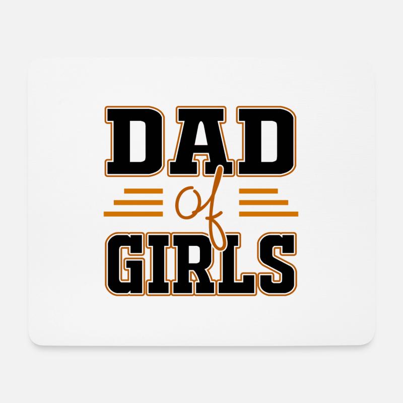 Papa Töchter - Mousepad (Querformat) - Weiß