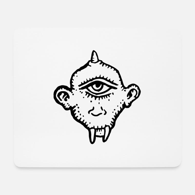 Zyklop - Mousepad (Querformat) - Weiß