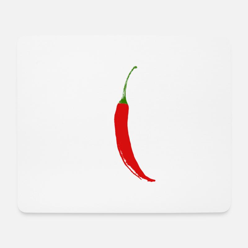 Chili - Mousepad (Querformat) - Weiß
