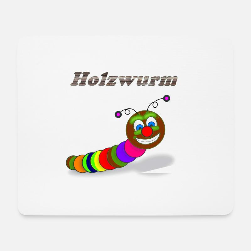 Holzwurm Design - Mousepad (Querformat) - Weiß