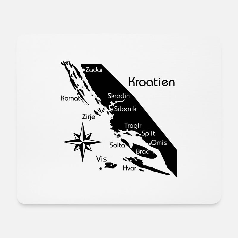 Kroatien Zadar bis Hvar - Mousepad (Querformat) - Weiß