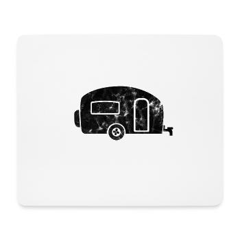 Caravan black distressed camping gift - Mouse Pad (horizontal) - white - Front