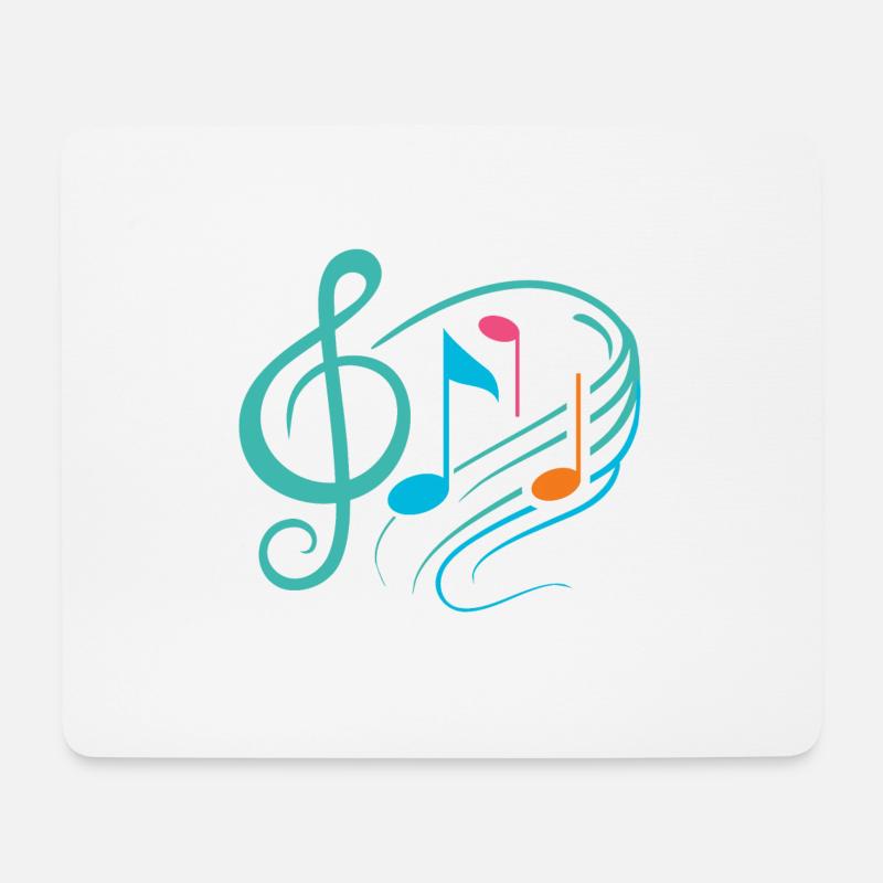 Music - Mouse Pad (horizontal) - white