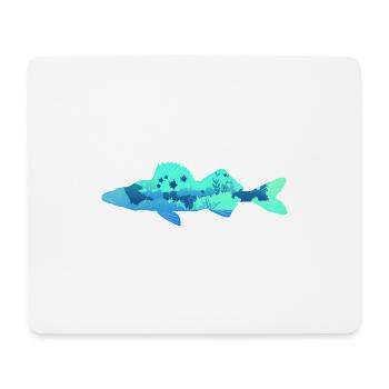Zander - Mousepad (Querformat) - Weiß - Vorne