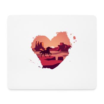 Pferd in den Rocky Mountains - Mousepad (Querformat) - Weiß - Vorne