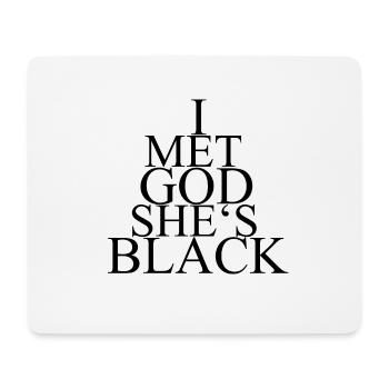I MET GOD | MODISCHES GESCHENK! - Mousepad (Querformat) - Weiß - Vorne