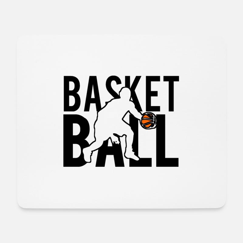 Basketball - Mousepad (Querformat) - Weiß