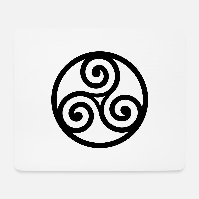 Triskelion - Mousepad (Querformat) - Weiß