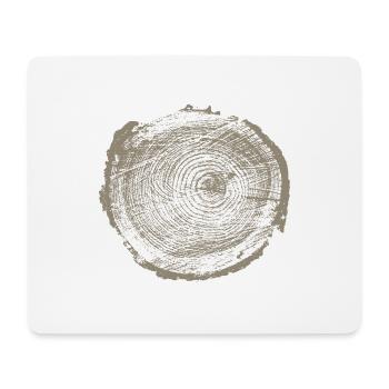 Tree wood annual rings - Mouse Pad (horizontal) - white - Front
