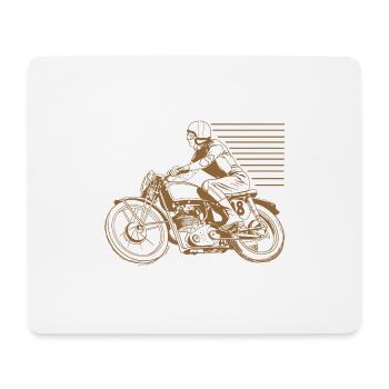 vintage motorcyle - Oldtimer Motorrad - Mousepad (Querformat) - Weiß - Vorne