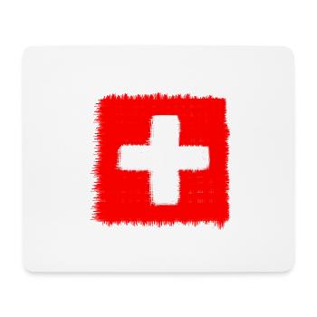Swiss flag - Mouse Pad (horizontal) - white - Front