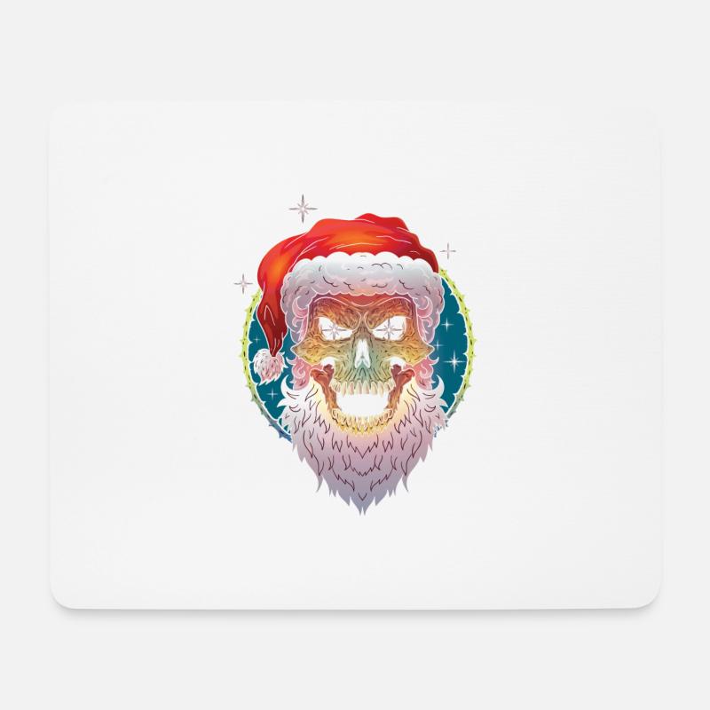 Weihnachten ugly christmas Scull Santa - Mousepad (Querformat) - Weiß