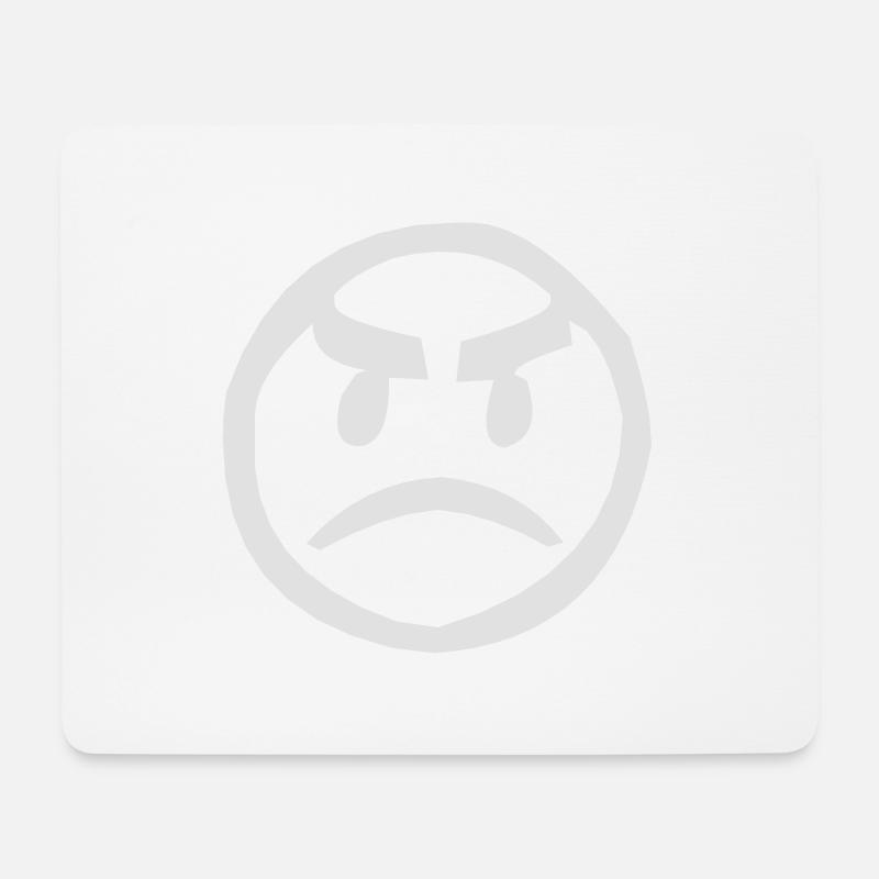 Böses Smiley - Mousepad (Querformat) - Weiß