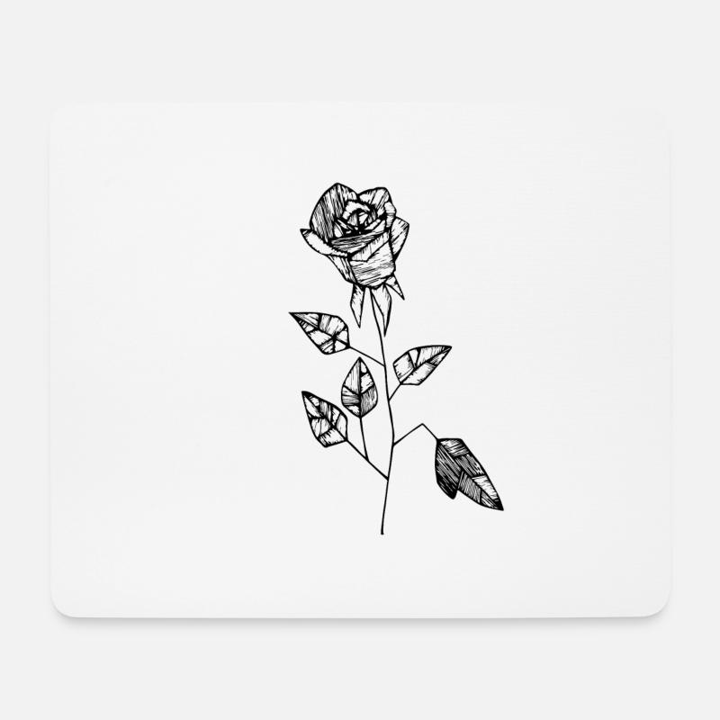 rose - Mouse Pad (horizontal) - white